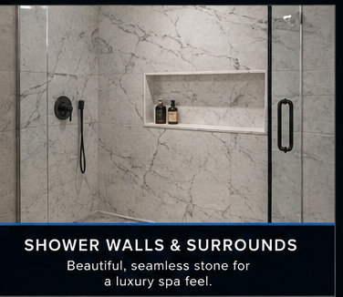 Stone shower walls and surround